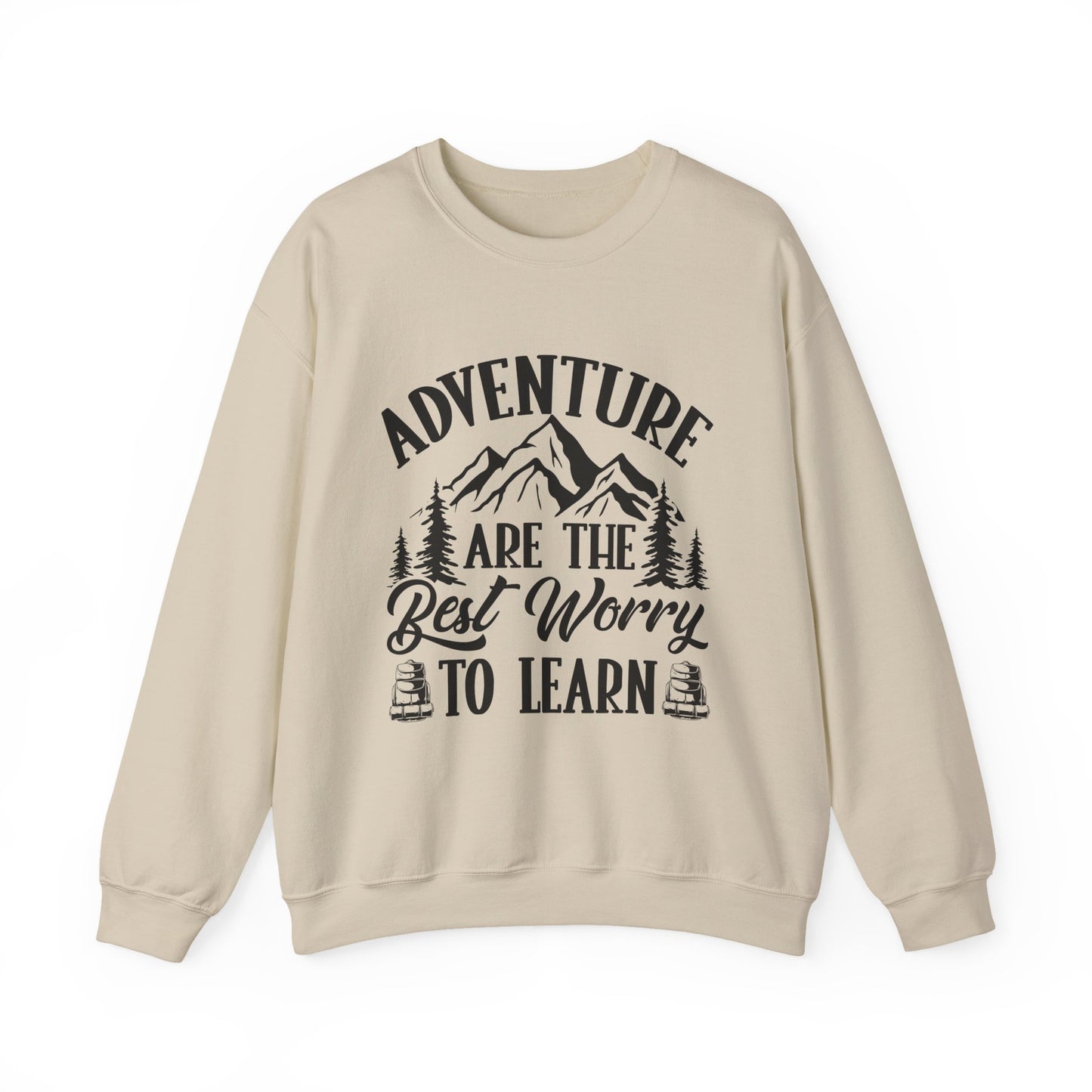 Adventure Are The Best Worry To Learn Motivational Crewneck Sweatshirt