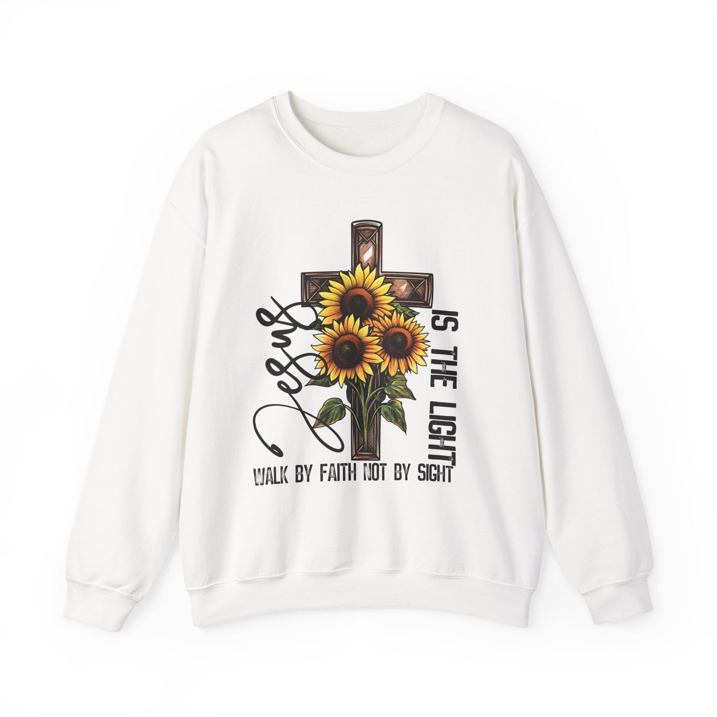 "Jesus Is The Light" Faith Crewneck Sweatshirt
