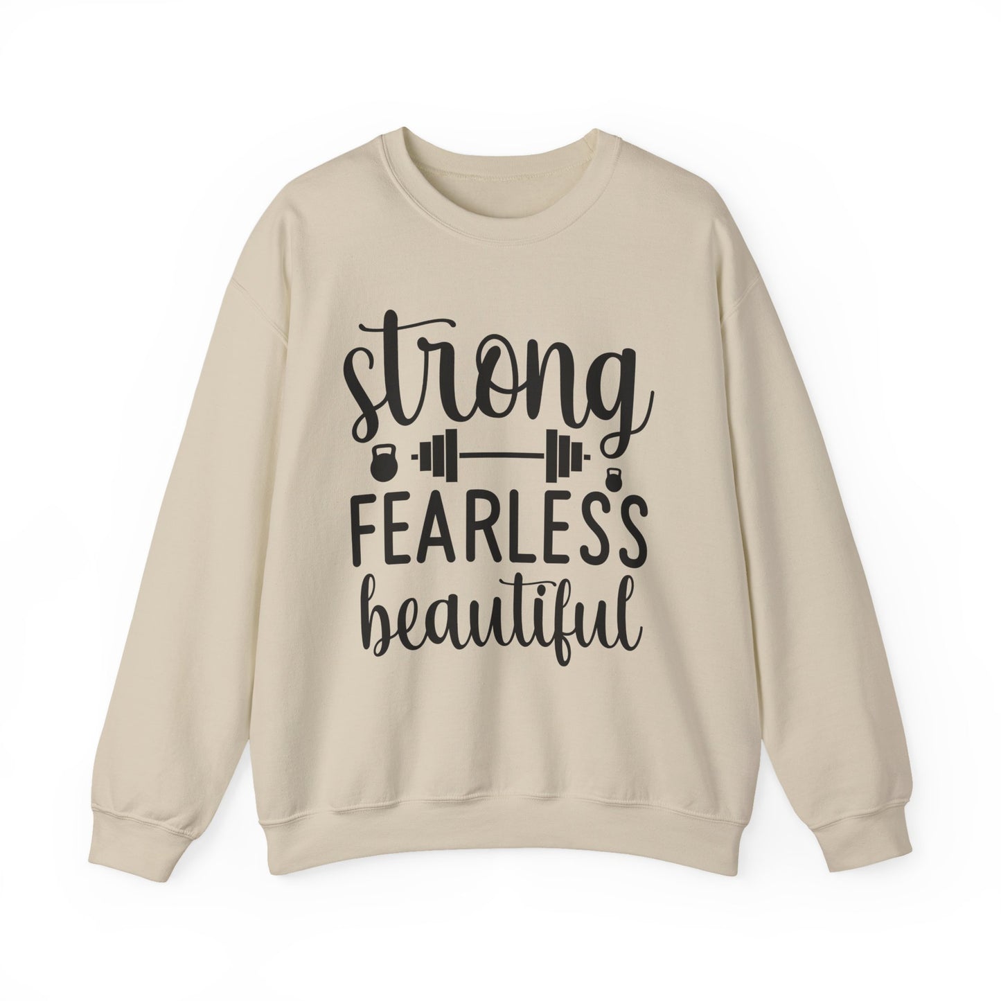 Strong Fearless Beautiful Strength Gym Crewneck Sweatshirt