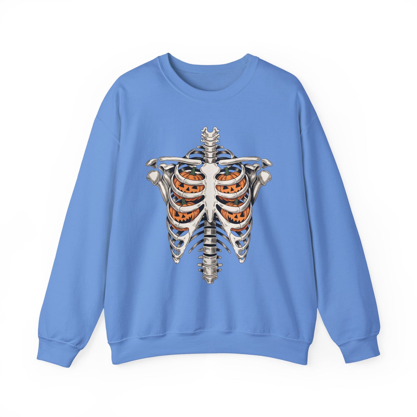 Skeletal Pumpkin Halloween Crewneck Sweatshirt - Samberule