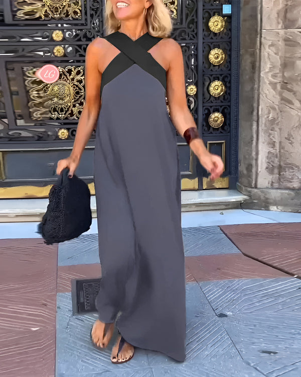 Esther - Halter Neck Maxi Dress - Samberule