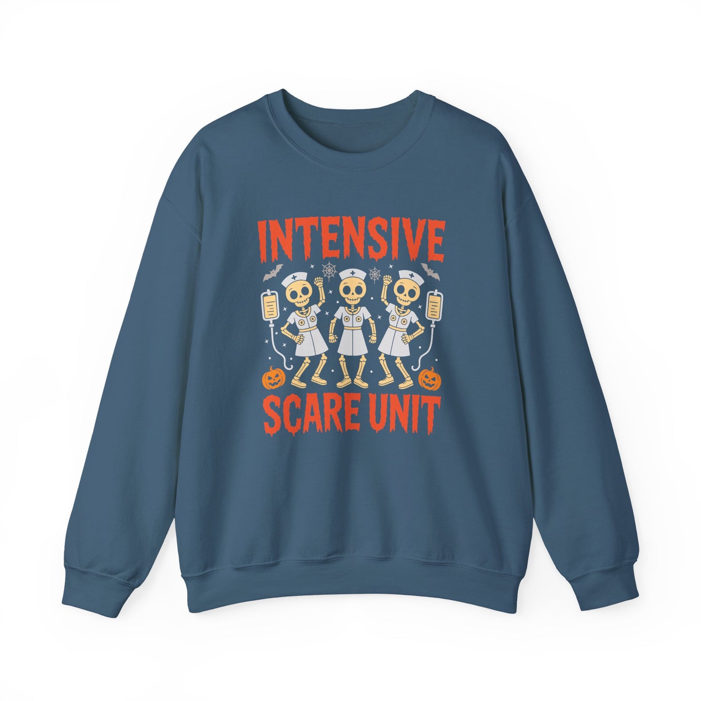 Intensive Scare Unit Skeleton Halloween Crewneck Sweatshirt - Samberule