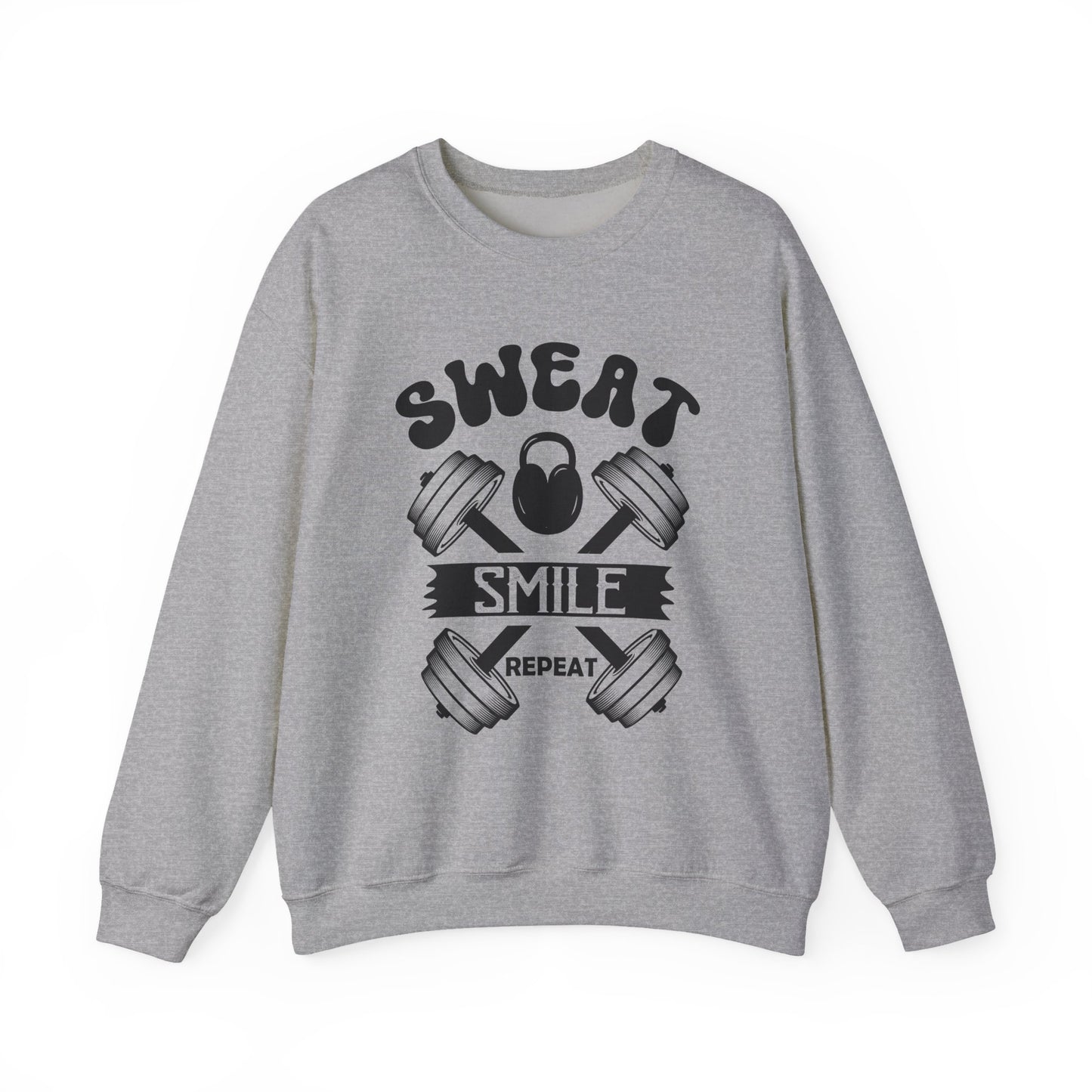 Sweat, Smile, Repeat Gym Crewneck Sweatshirt