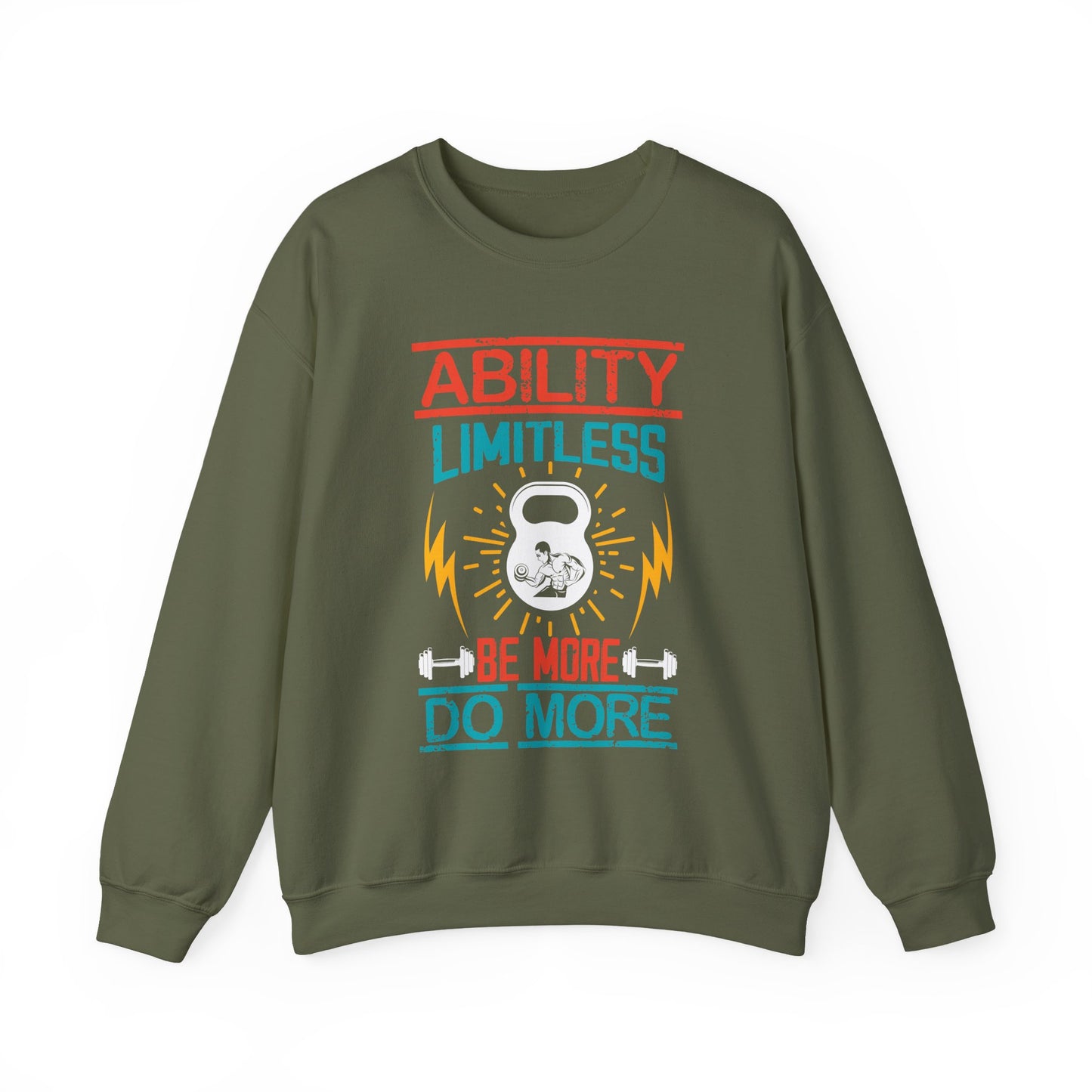 Ability Limitless Be More Do More Gym Crewneck Sweatshirt