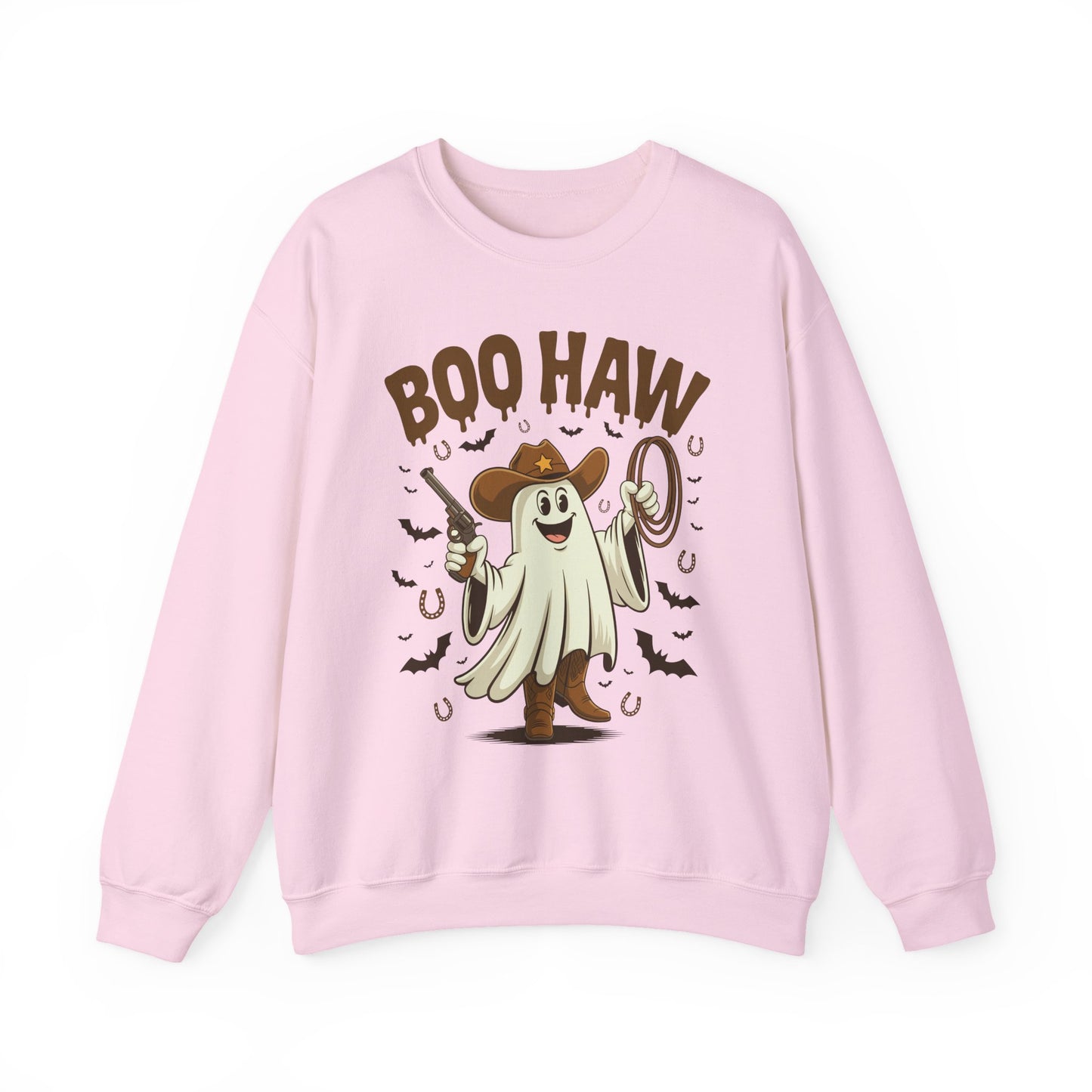 Boo Haw Ghost Halloween Crewneck Sweatshirt - Samberule