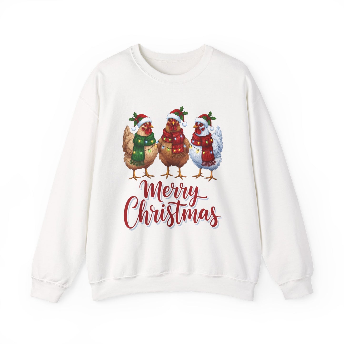 Chickens Merry Christmas Crewneck Sweatshirt - Samberule
