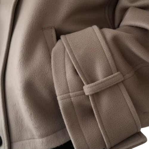 Women's Wool Coat with High Collar - Samberule