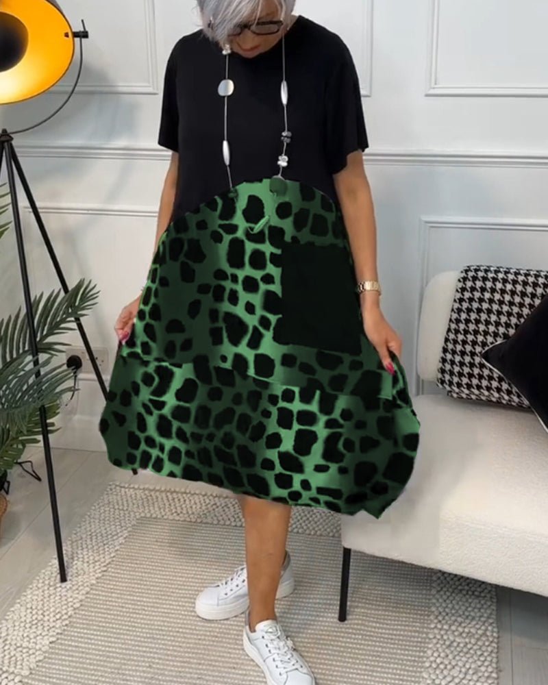 Ellie - Colorblock Midi Dress - Samberule