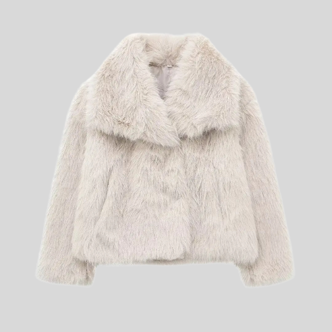 Arloa Cropped Faux Fur Jacket
