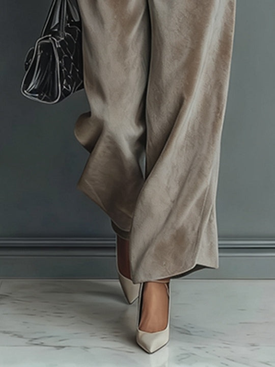 Women's turtleneck casual warm velvet suit