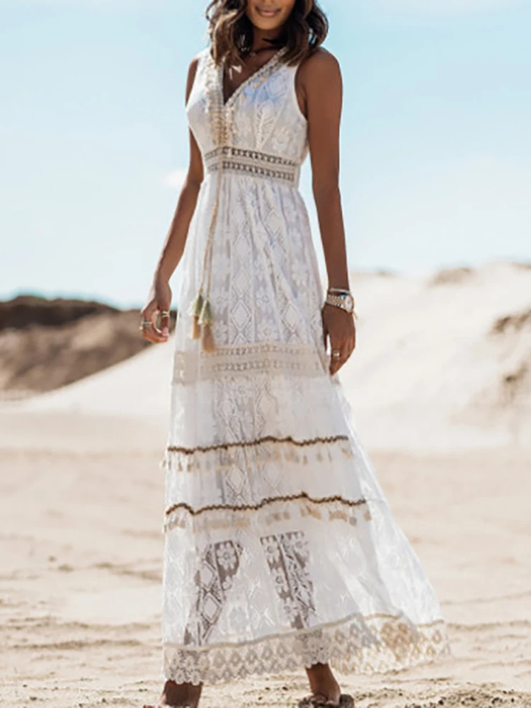 Hailey | Women Bohemian Style Summer Maxi Dress - Samberule