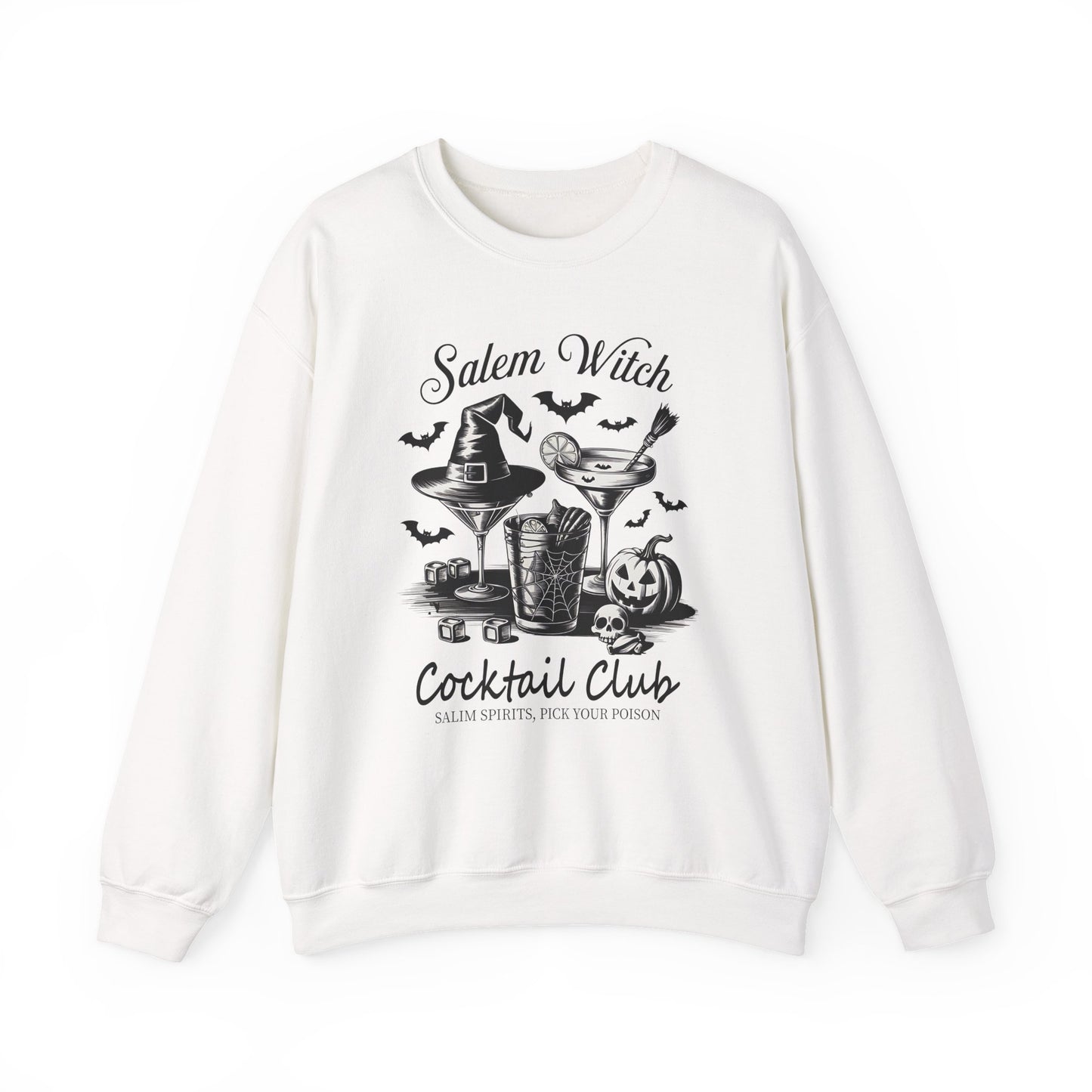 Salem Witch Cocktail Club Halloween Crewneck Sweatshirt - Samberule