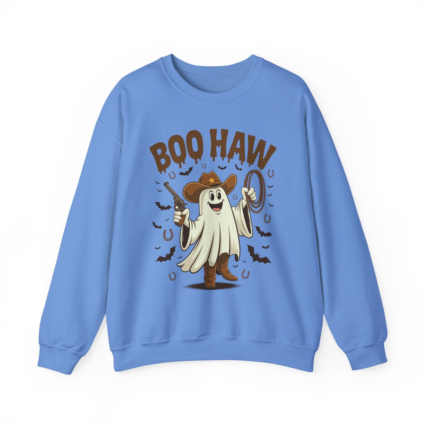 Boo Haw Ghost Halloween Crewneck Sweatshirt - Samberule