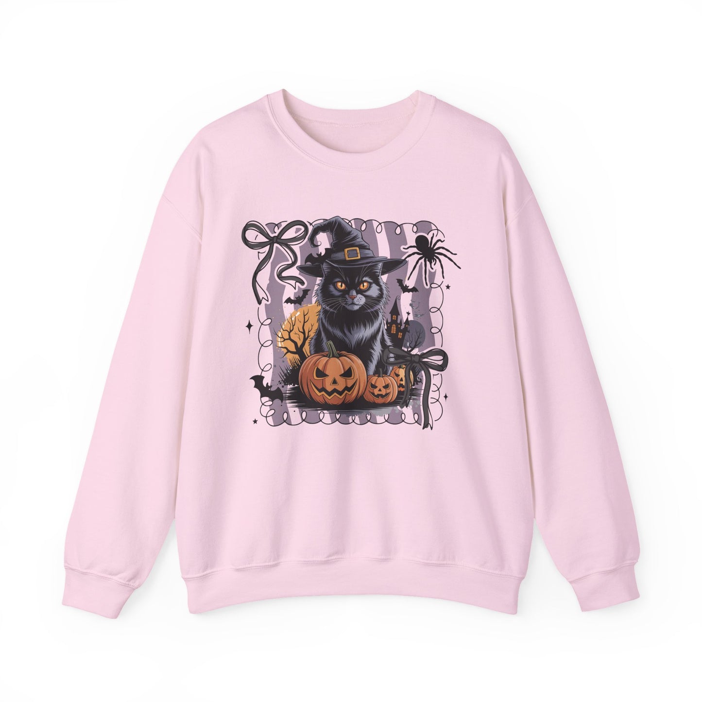 Spooky Cat Halloween Crewneck Sweatshirt - Samberule
