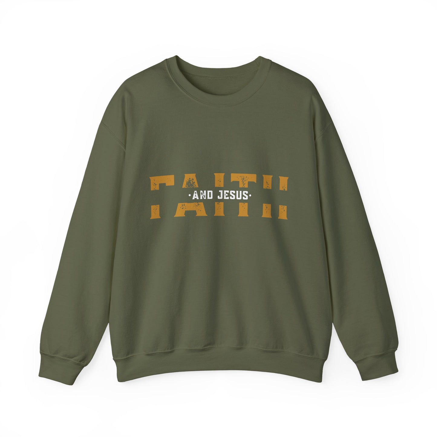 "Faith and Jesus" Faith Crewneck Sweatshirt