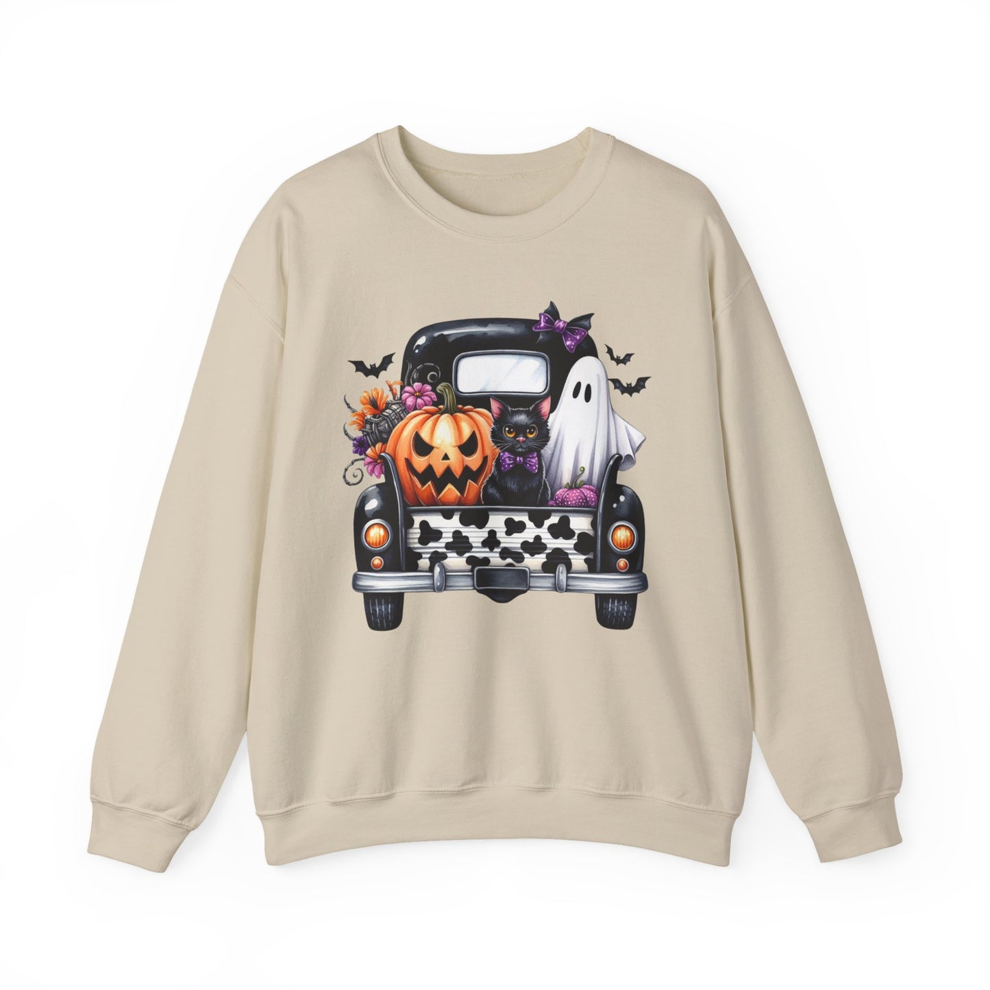 Vintage Truck Halloween Crewneck Sweatshirt - Samberule
