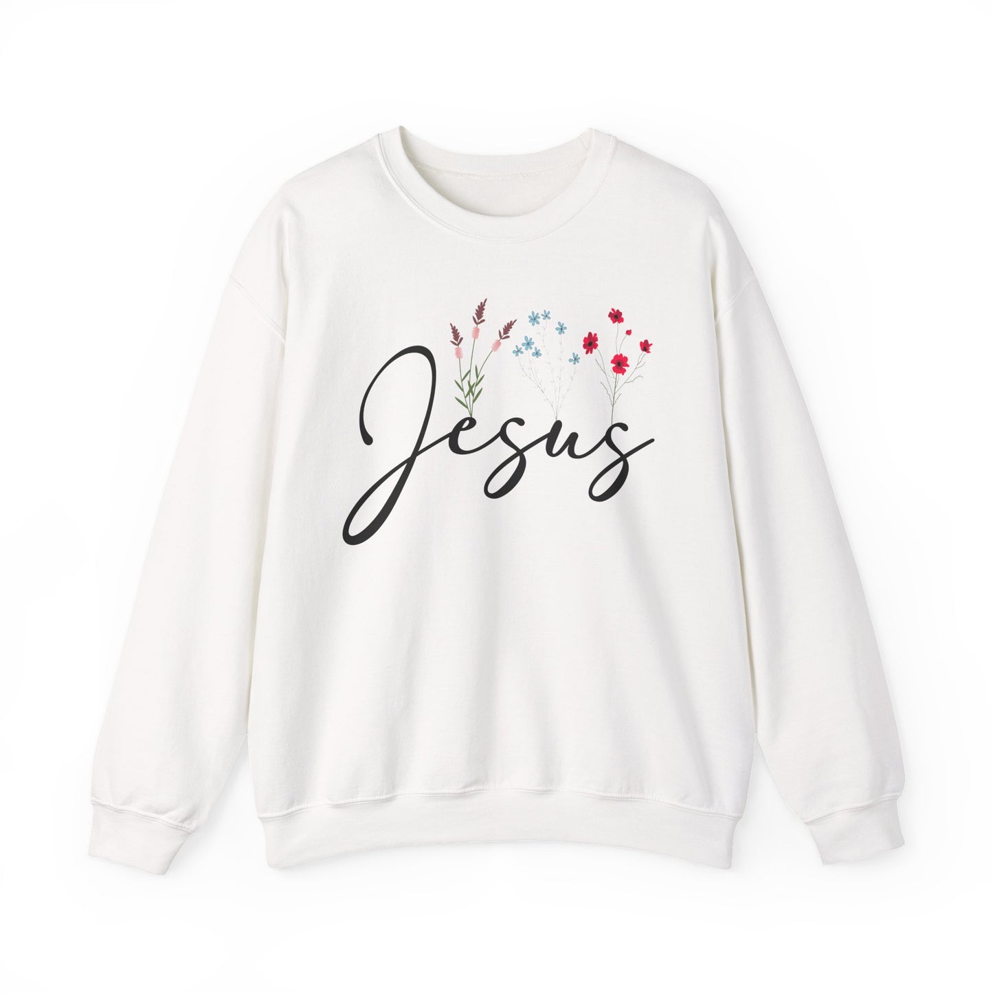 Jesus Floral Faith Crewneck Sweatshirt