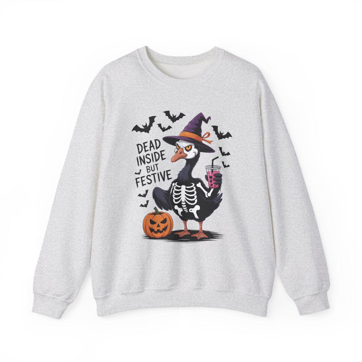 Grumpy Festive Goose Halloween Crewneck Sweatshirt - Samberule