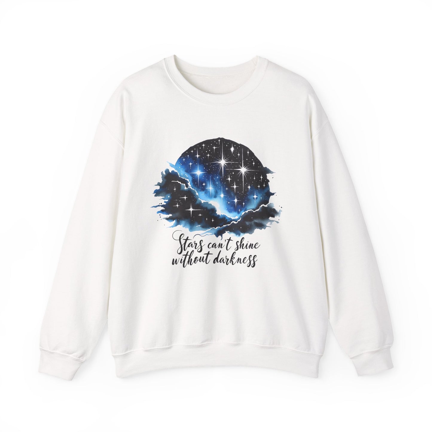Stars Can't Shine Without Darkness Motivational Crewneck Sweatshirt