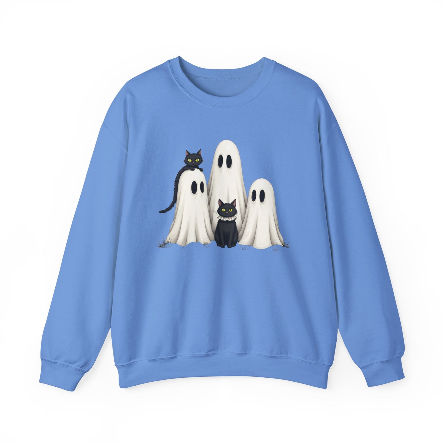Ghostly Cats Halloween Crewneck Sweatshirt - Samberule