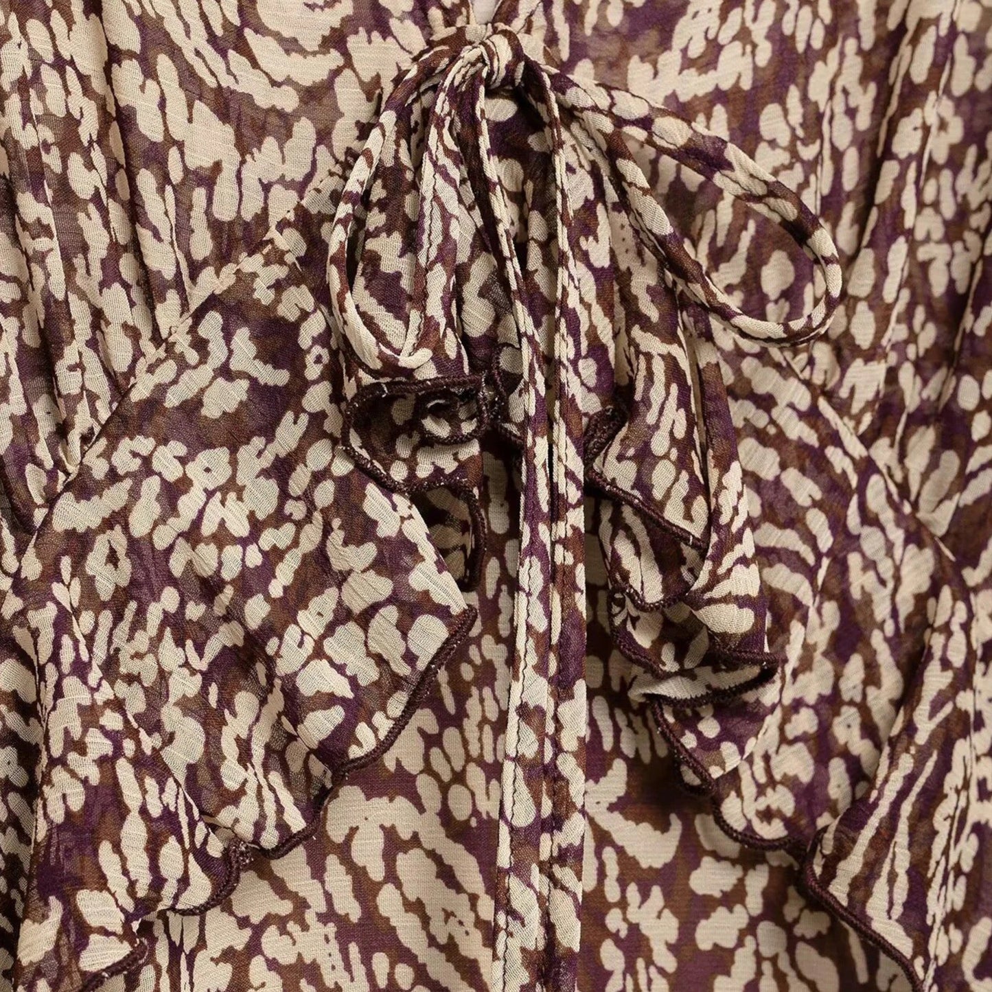 Women’s Printed Midi Dress with V-Neck - Samberule