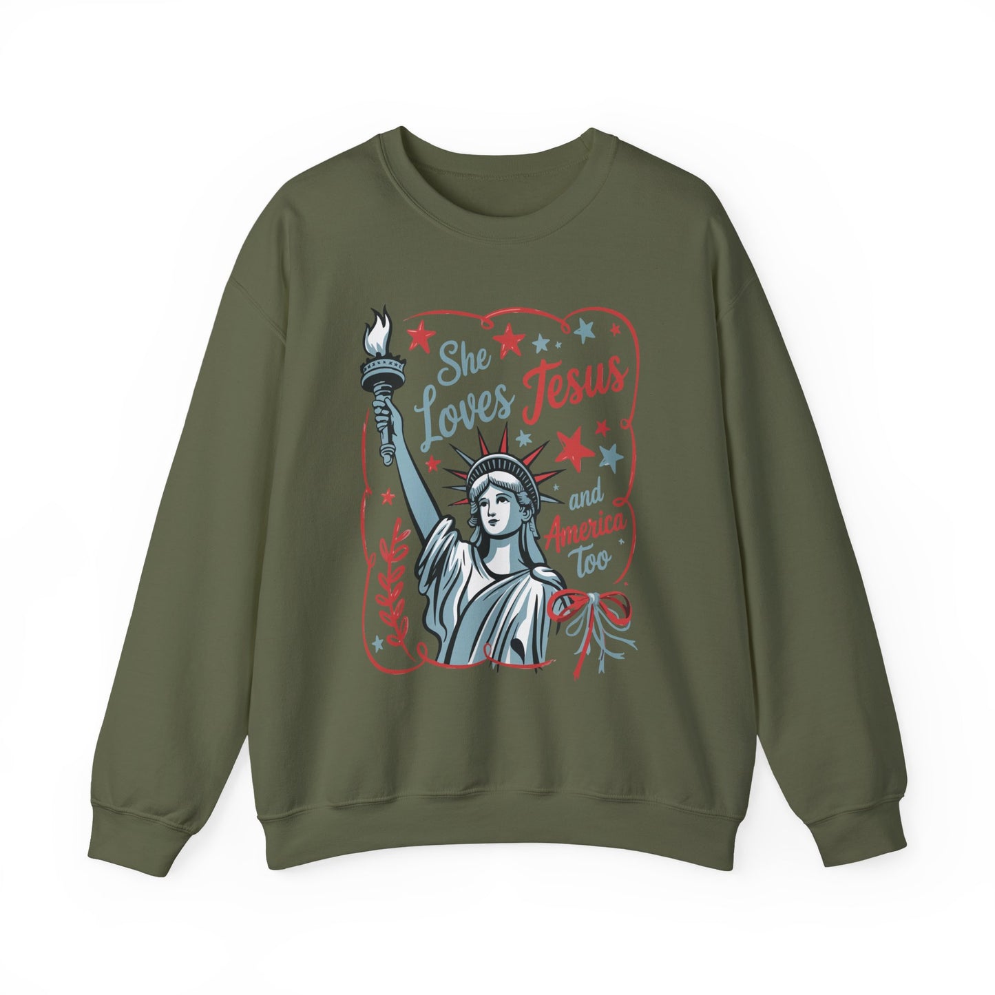 She Loves Jesus Faith Crewneck Sweatshirt