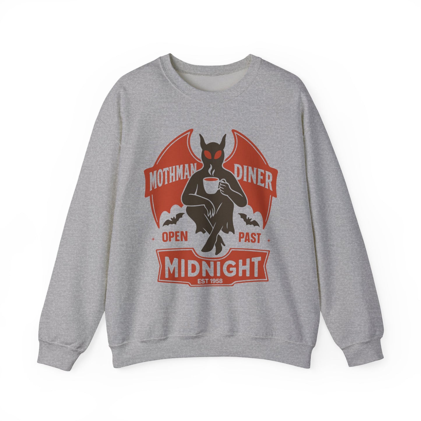 Mothman Diner Halloween Crewneck Sweatshirt - Samberule