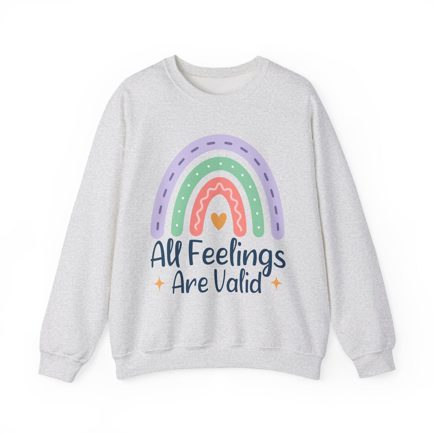 All Feelings Are Valid Mental Health Crewneck Sweatshirt