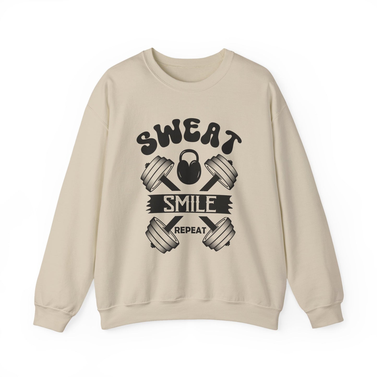Sweat, Smile, Repeat Gym Crewneck Sweatshirt