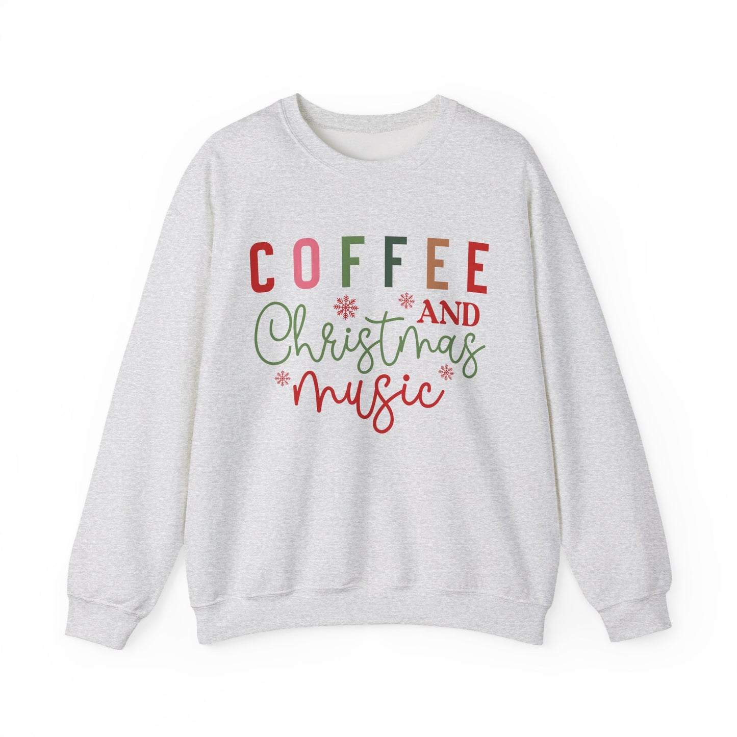 Coffee and Christmas Music Christmas Crewneck Sweatshirt
