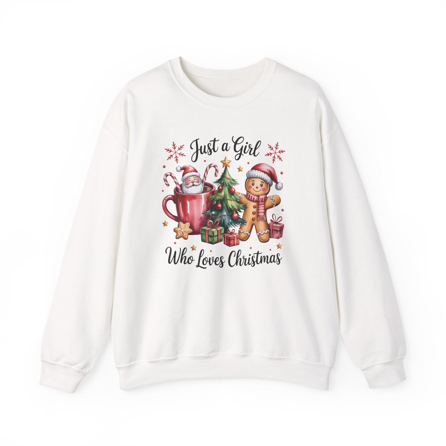 Just a Girl Who Loves Christmas Crewneck Sweatshirt - Samberule