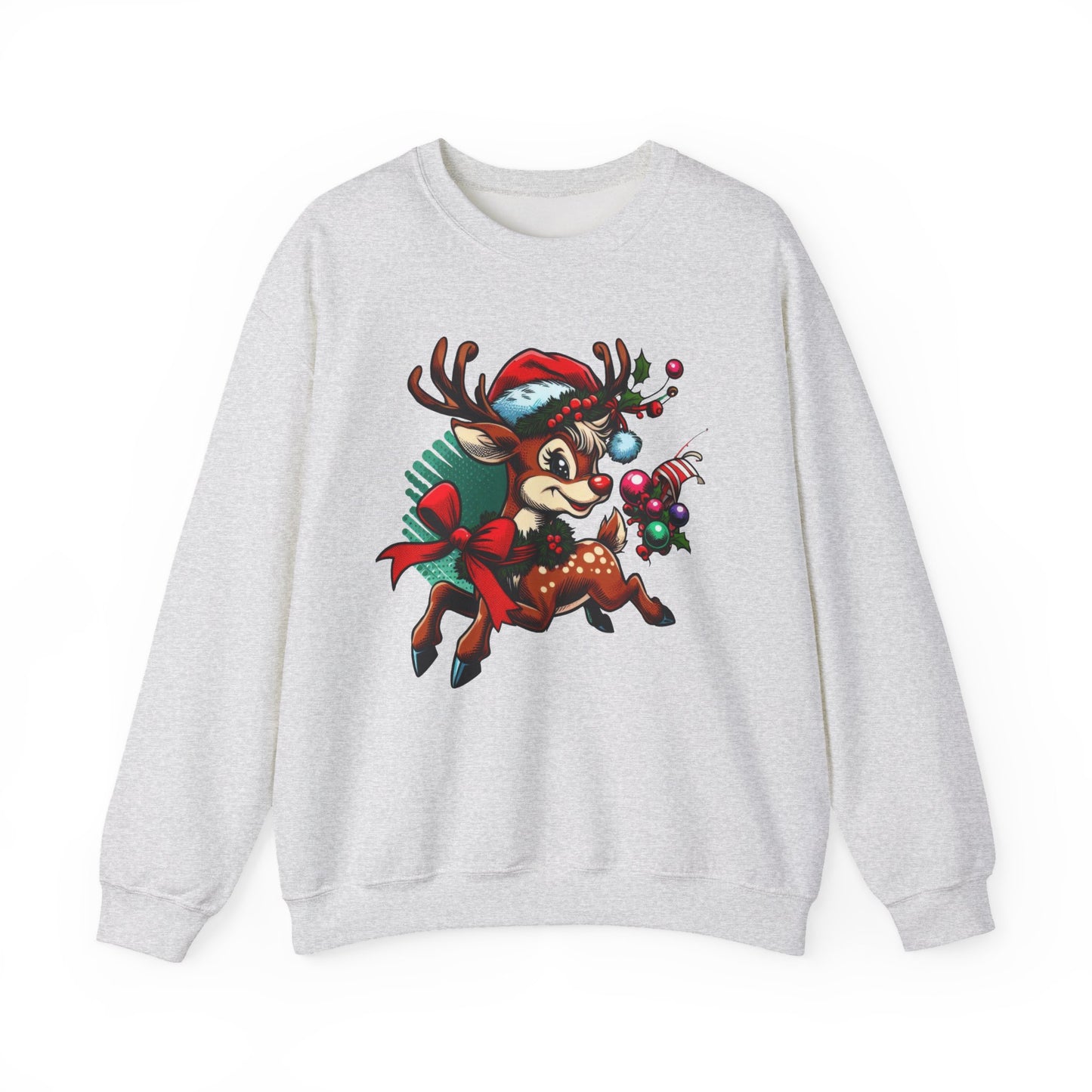 Holiday Reindeer Christmas Crewneck Sweatshirt
