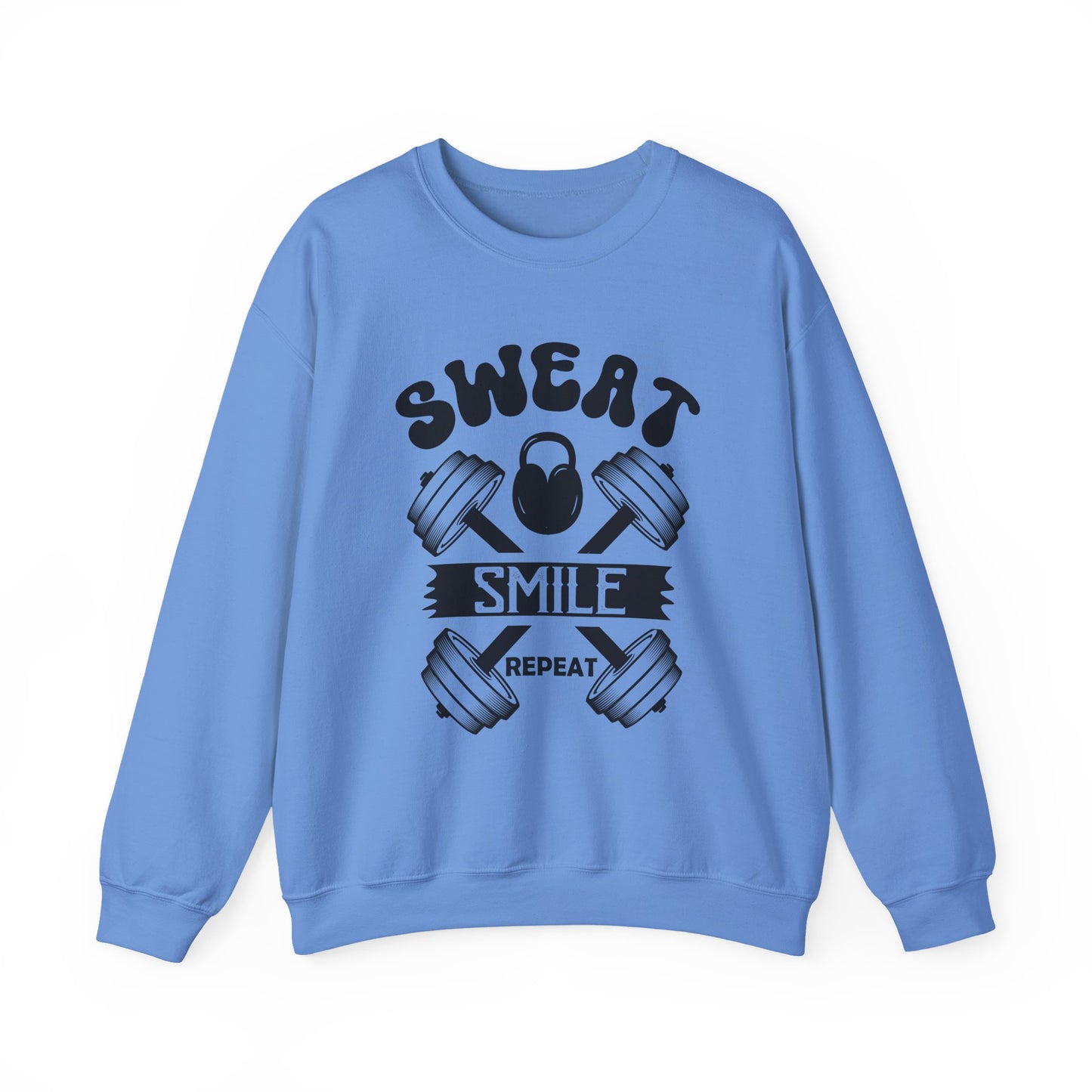 Sweat, Smile, Repeat Gym Crewneck Sweatshirt