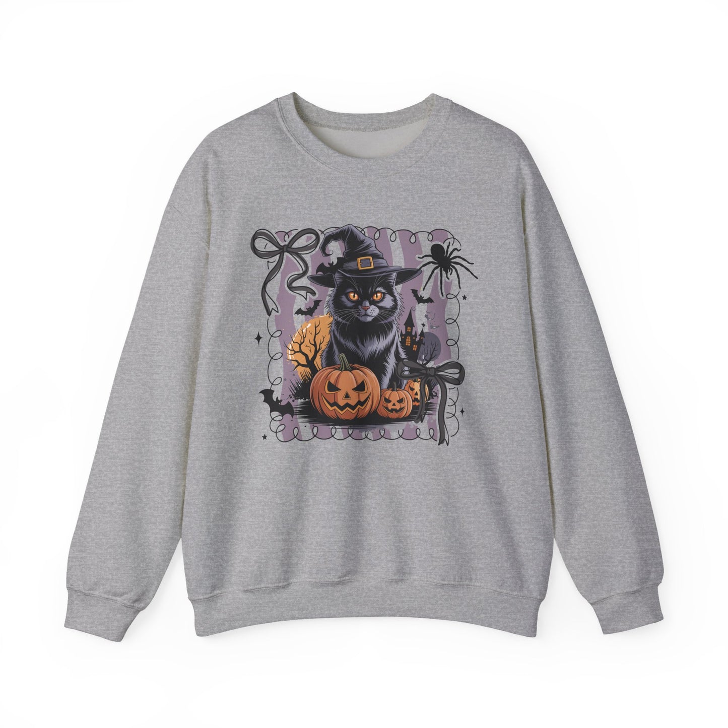 Spooky Cat Halloween Crewneck Sweatshirt - Samberule