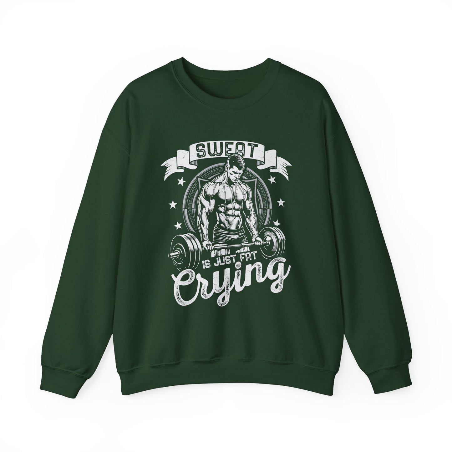 Sweet Is Fat Crying Gym Crewneck Sweatshirt
