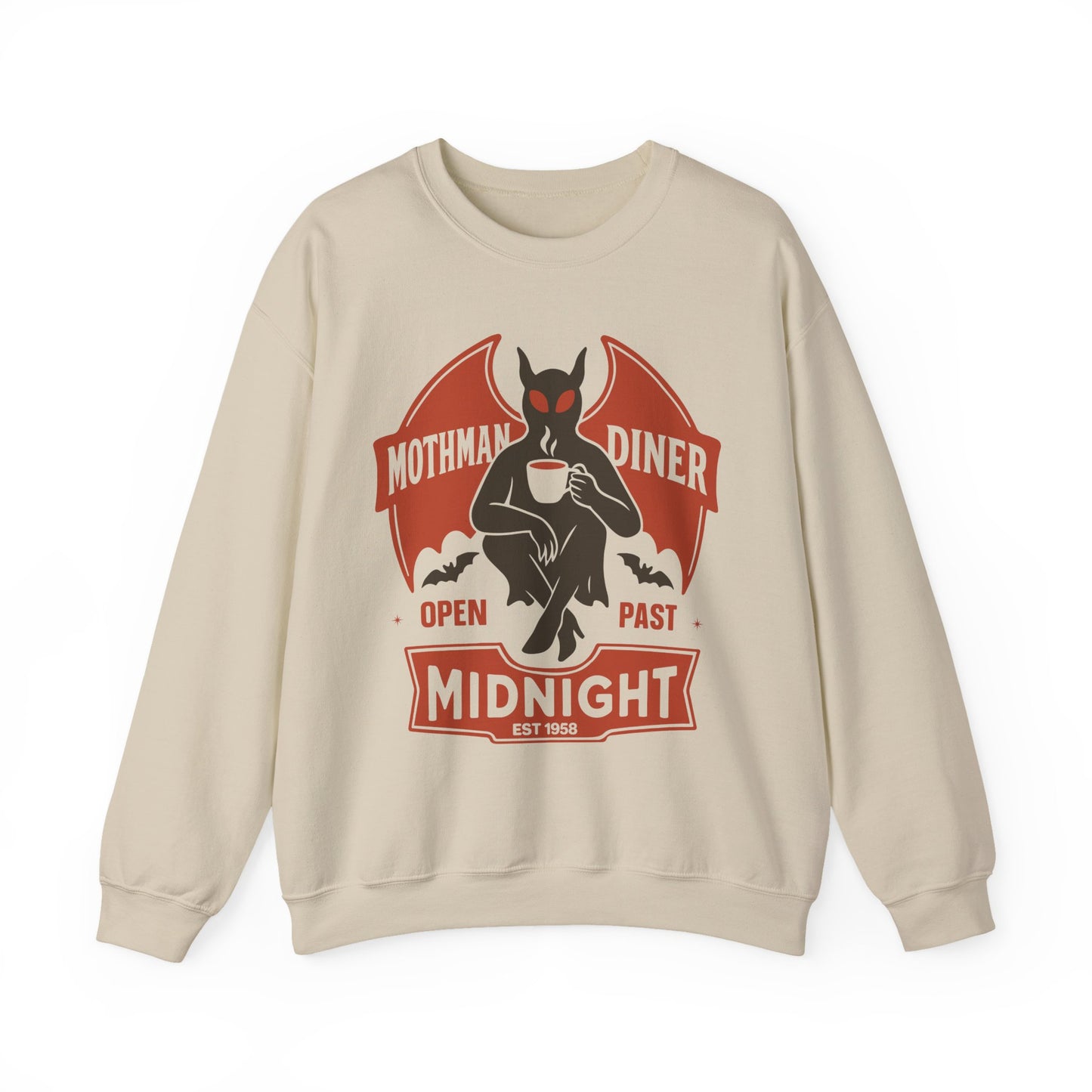 Mothman Diner Halloween Crewneck Sweatshirt - Samberule
