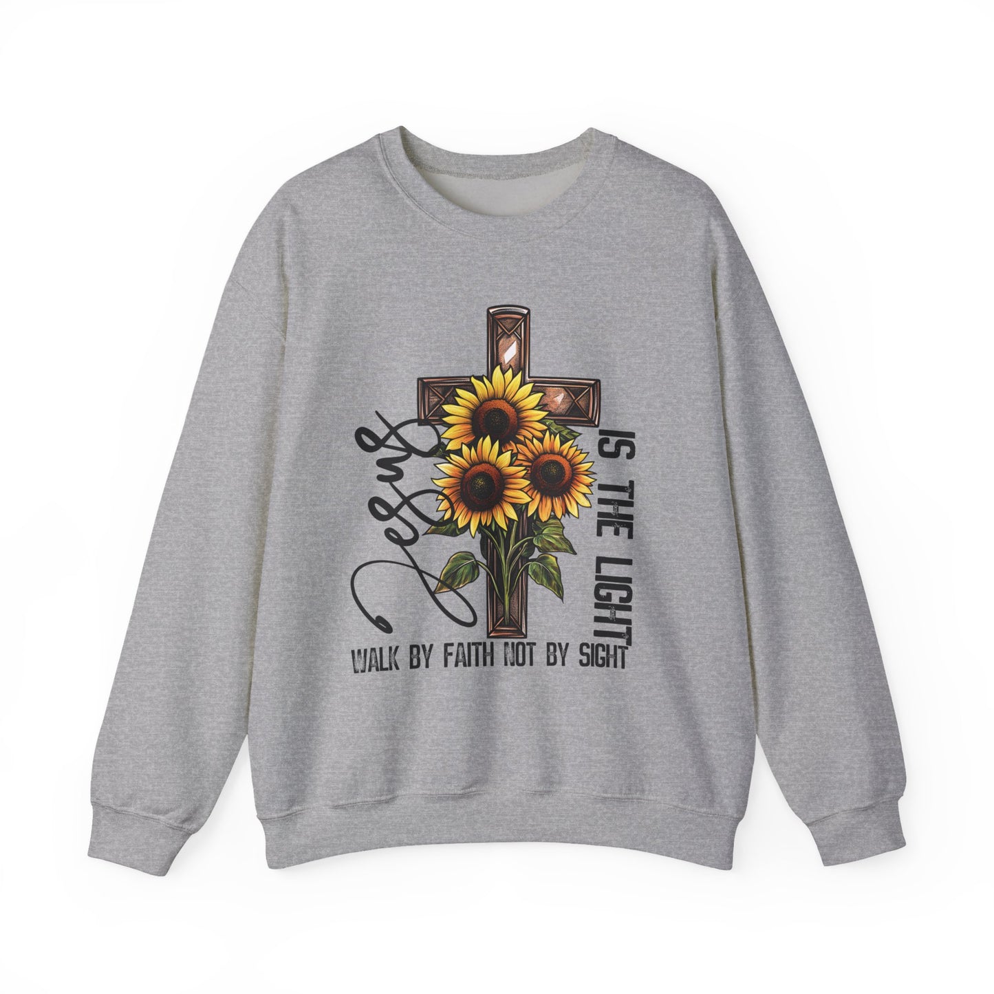 "Jesus Is The Light" Faith Crewneck Sweatshirt