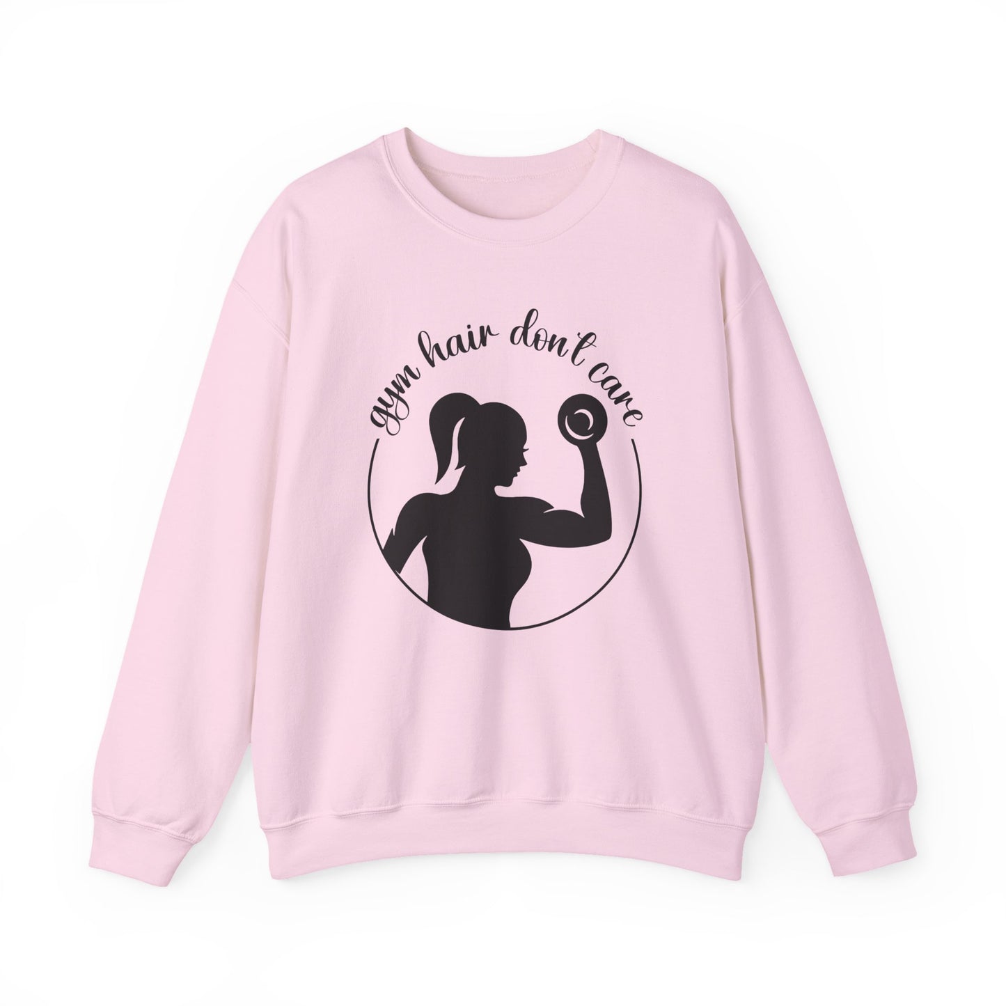 Gym Hair Don't Care Gym Crewneck Sweatshirt