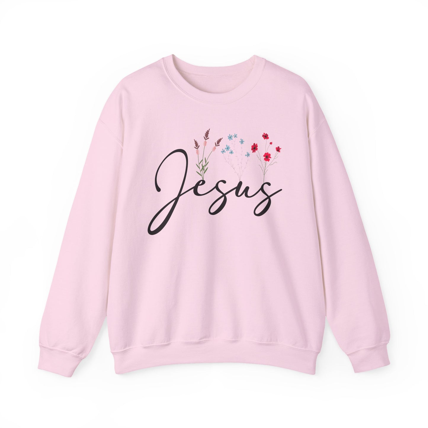 Jesus Floral Faith Crewneck Sweatshirt