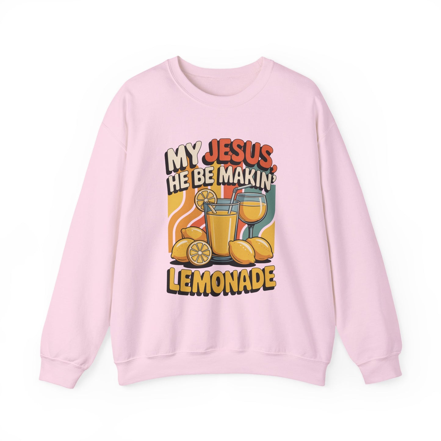 Cheerful Jesus Lemonade Faith Crewneck Sweatshirt