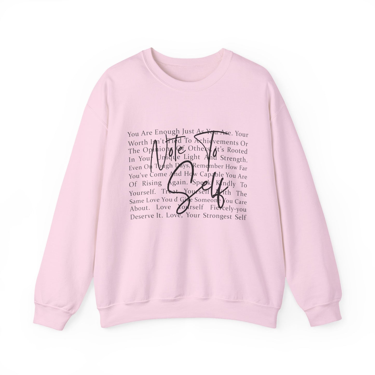 Inspirational Note Self-Love Mental Health Crewneck Sweatshirt