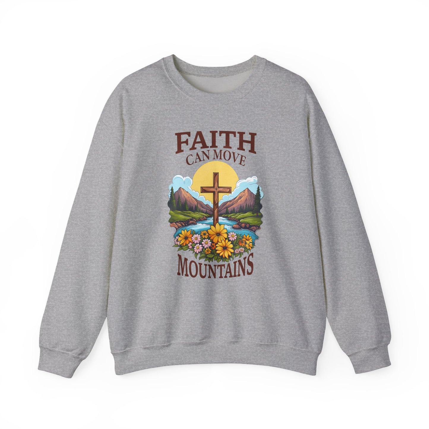 "Faith Can Move Mountains" Faith Crewneck Sweatshirt