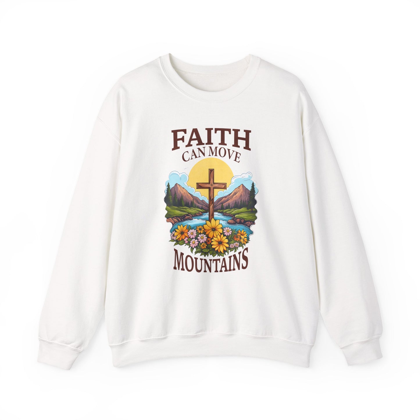 "Faith Can Move Mountains" Faith Crewneck Sweatshirt