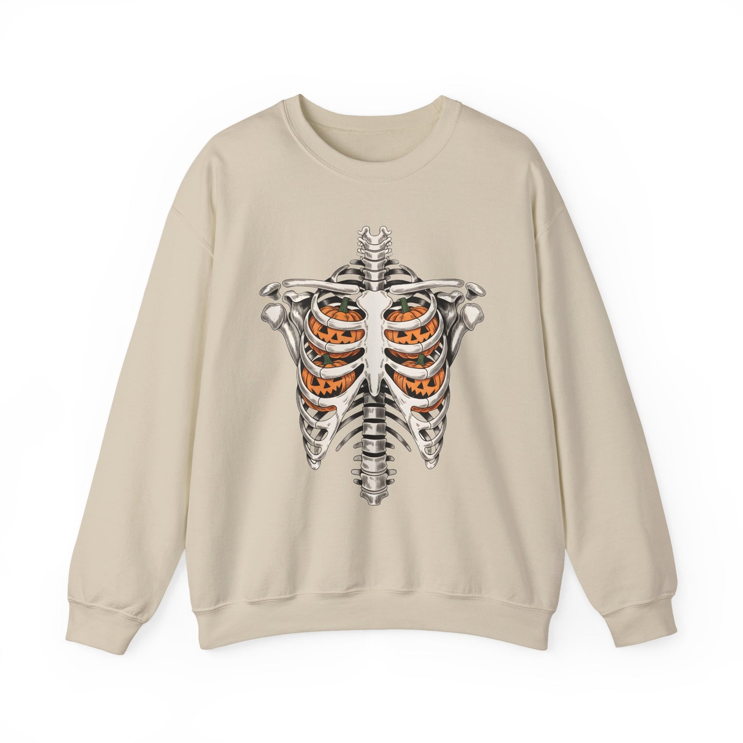 Skeletal Pumpkin Halloween Crewneck Sweatshirt - Samberule