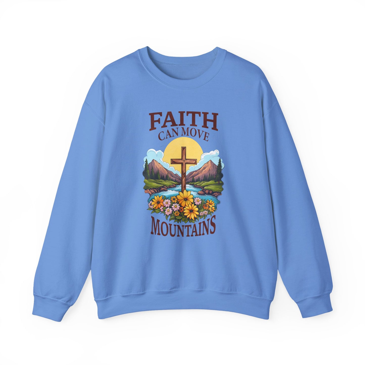 "Faith Can Move Mountains" Faith Crewneck Sweatshirt