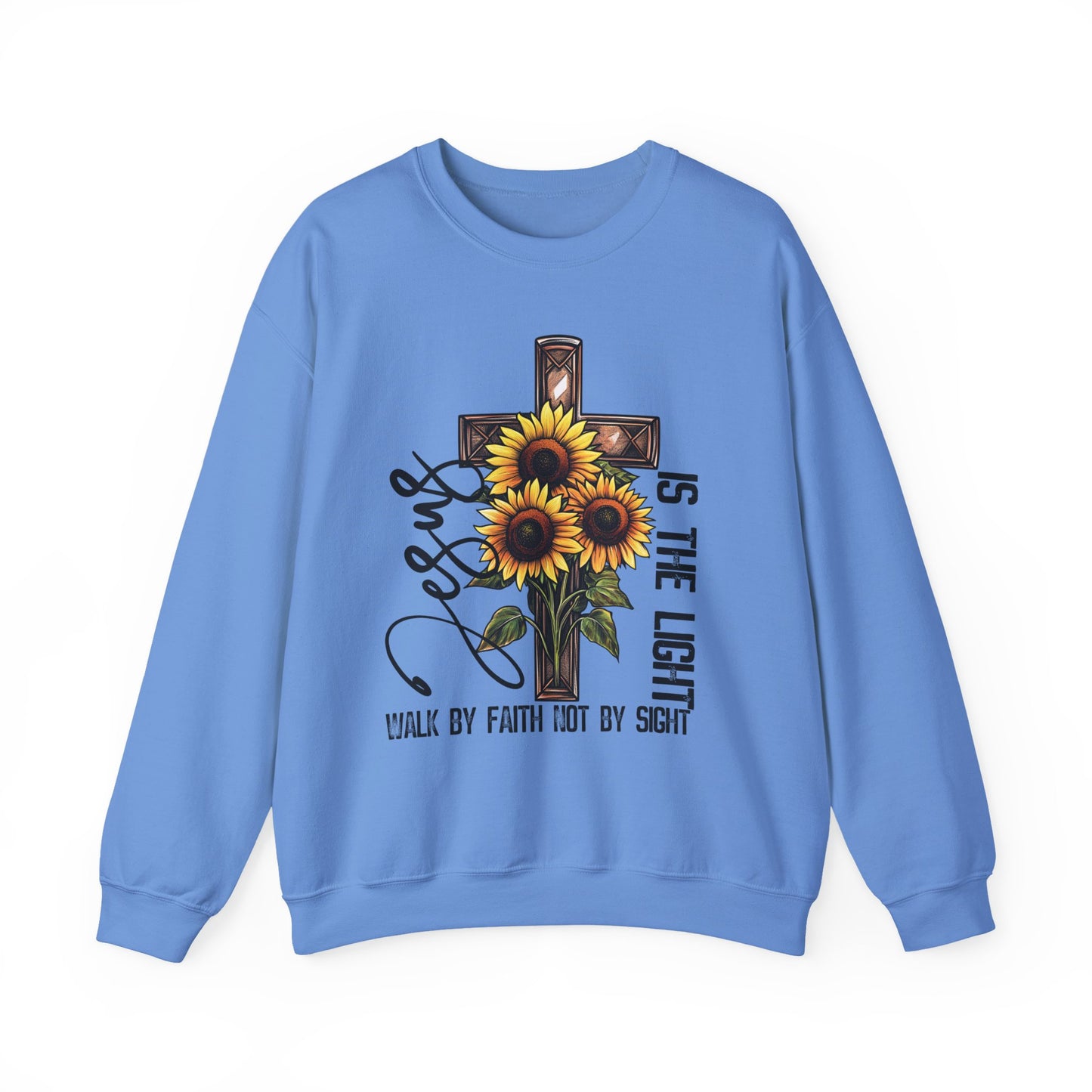 "Jesus Is The Light" Faith Crewneck Sweatshirt