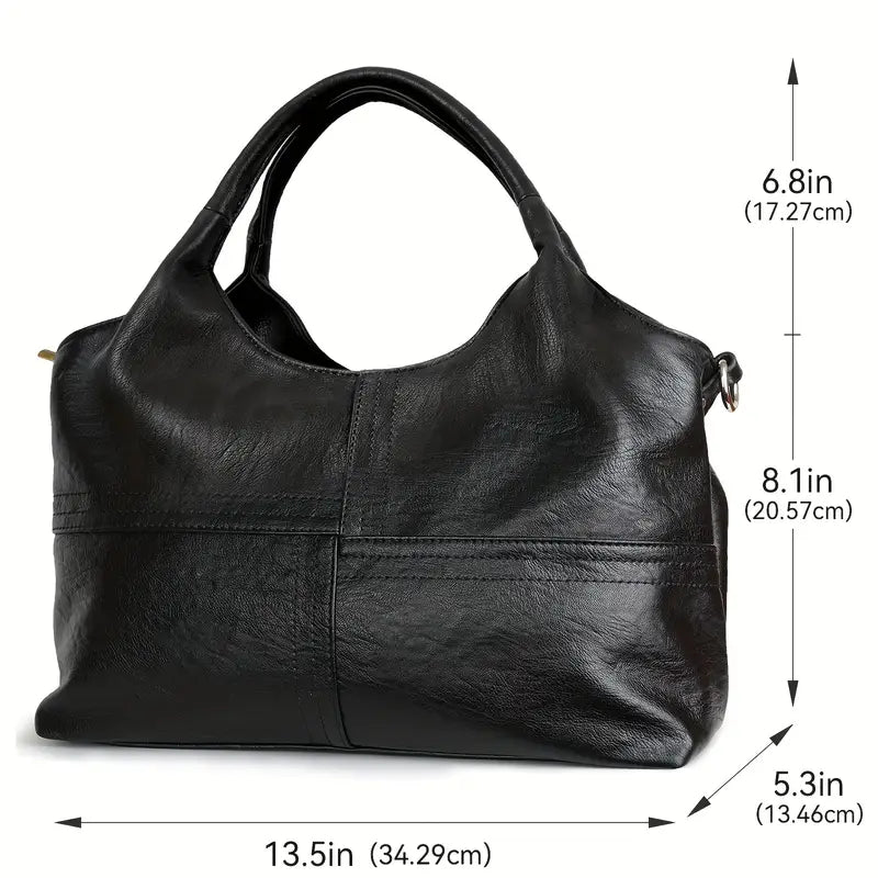 Laurie - Vegan Leather Structured Handbag - Samberule