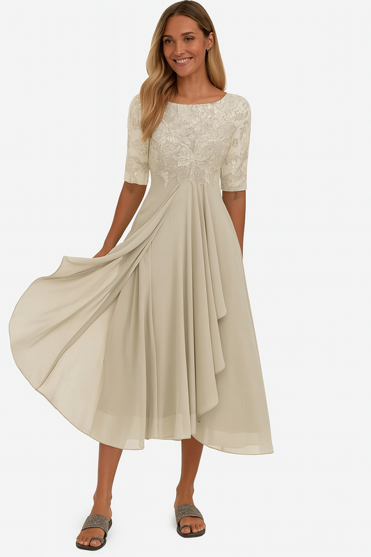 Lily | Women’s Summer A Line Midi Dress - Samberule