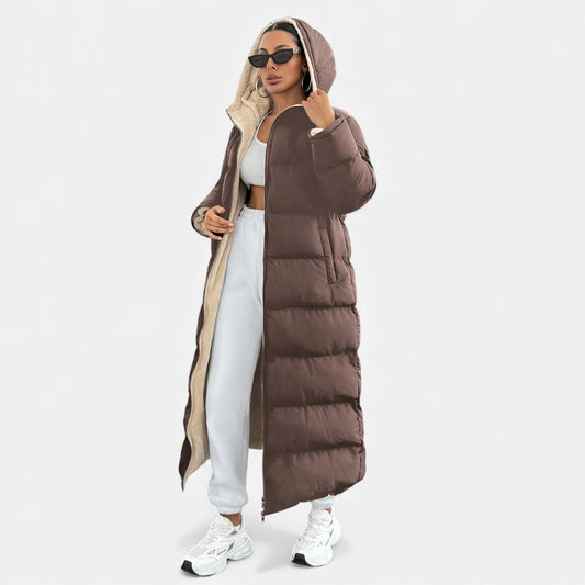 Women’s Long Hooded Puffer Coat - Samberule