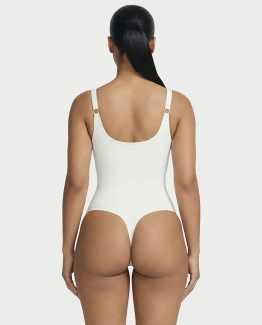 Deep-V Neck Shapewear Bodysuit - Samberule
